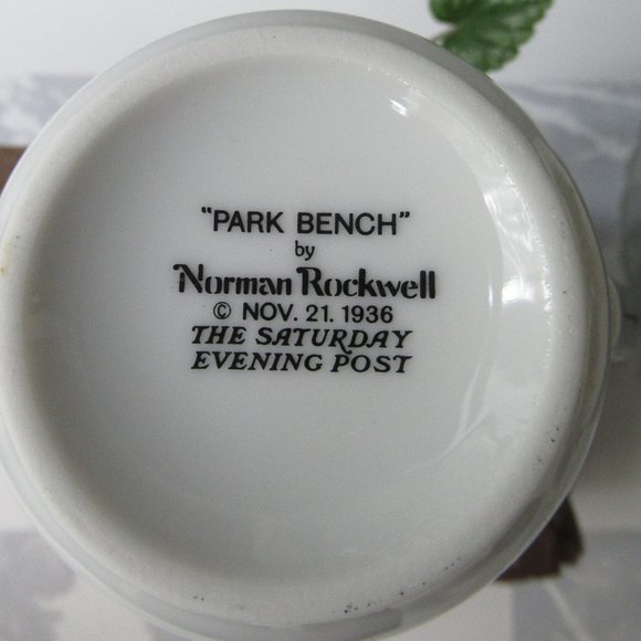 Porcelain Mug Norman Rockwell Collection "Park Bench" - Picture 8 of 9